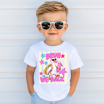 Bruh We Back Kids Shirt, Funny Goose With Backpack Tee, Back To School Shirt 685727