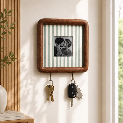 Personalized Couple Photo Wooden Key Holder, Custom Photo Strip Frame, Housewarming Gift 686033 WFD