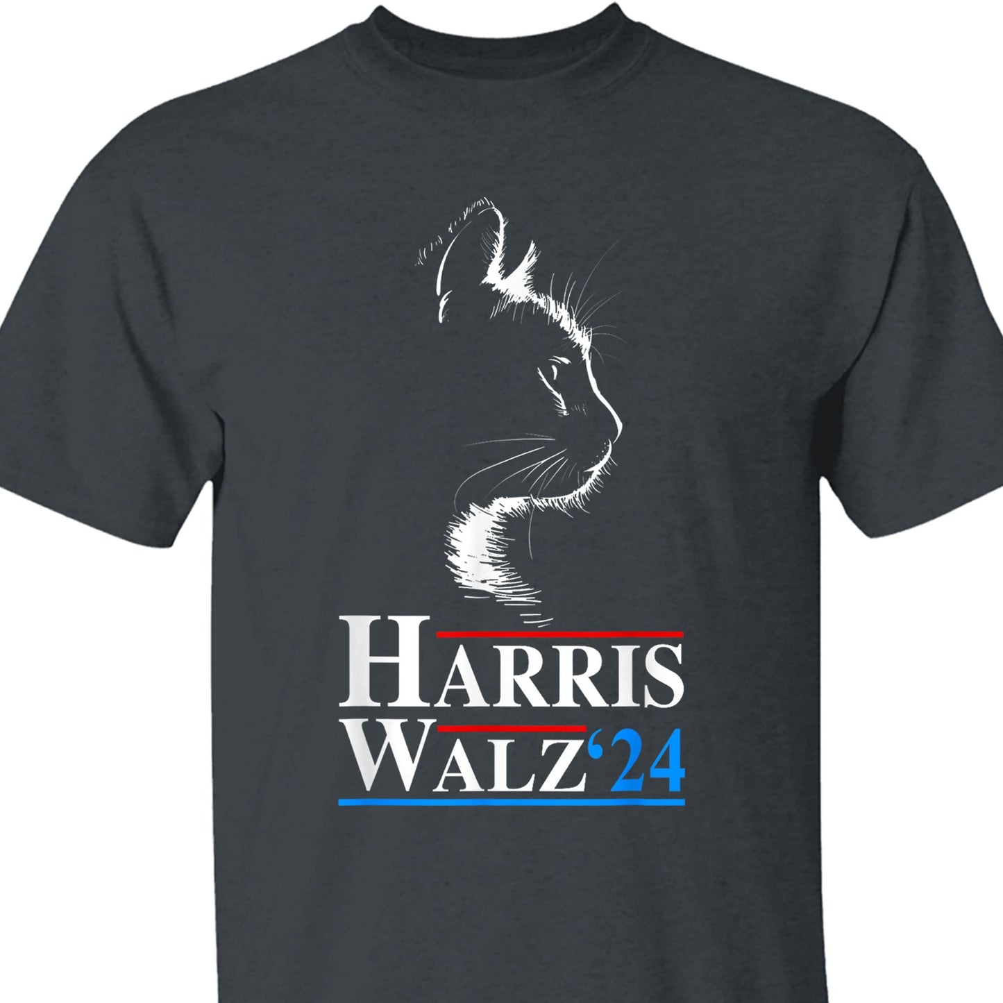 Harris Walz 2024 Cat Shirt | Cat Funny VP Vice President Election | Kamala Harris 2024 Shirt | Democrat Shirt Dark T1408 - KH2