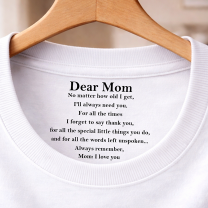 Custom Inside Neck Print Shirt, Personalized Gift For Mom, Hidden Message Shirt For Mother's Day 684664