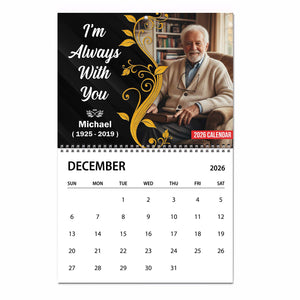I'm Always With You Photo Memorial Calendar 2026 | Personalized Custom Wall Calendar 683376