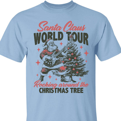 Retro Santa Claus Shirt, Vintage Merry Christmas Sweater, Funny Santa Rocking Around Christmas Tree Sweatshirt T1636