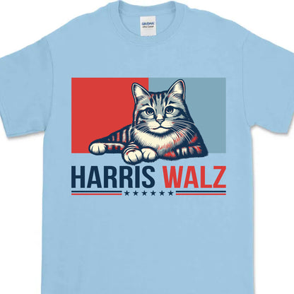 Harris Walz 2024 Cat Obviously Shirt | Kamala Harris 2024 Shirt | Democrat Shirt Bright C1420 - KH2
