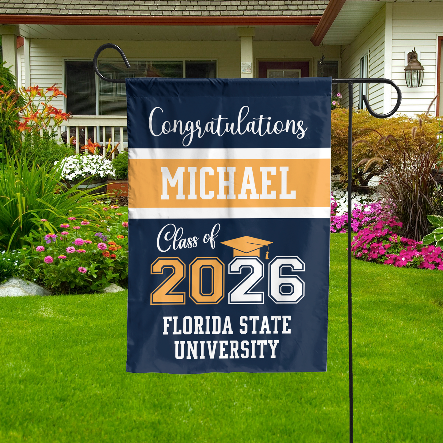 Personalized Graduation Senior Class of 2026 Garden Flag C616
