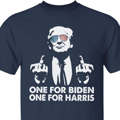 One for Biden One for Harris | Anti Biden Shirt | Republican Shirt | Trump Supporters Shirt Dark C820 - GOP