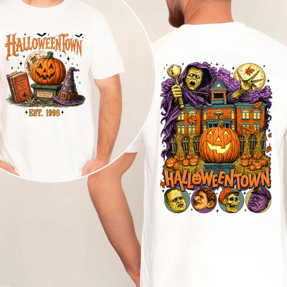 Halloweentown Est 1998 Front And Back Bright Shirt, Halloween Unisex Graphic T-Shirt 685680
