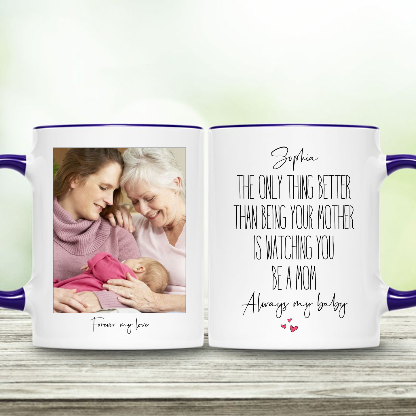 Personalized The Only Thing Better Than Being Your Mother Mug | New Mom Present White Mug Accent Mug | Gift For Daughter From Mom 684726