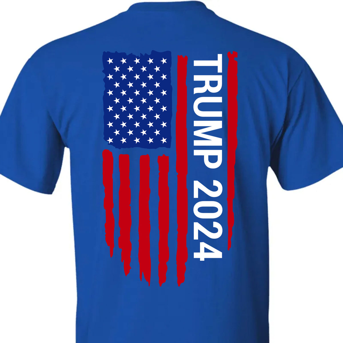 Trump 2024 American Flag Tees | Donald Trump Homage Shirt | Donald Trump Fan Backside Shirt C912 - GOP