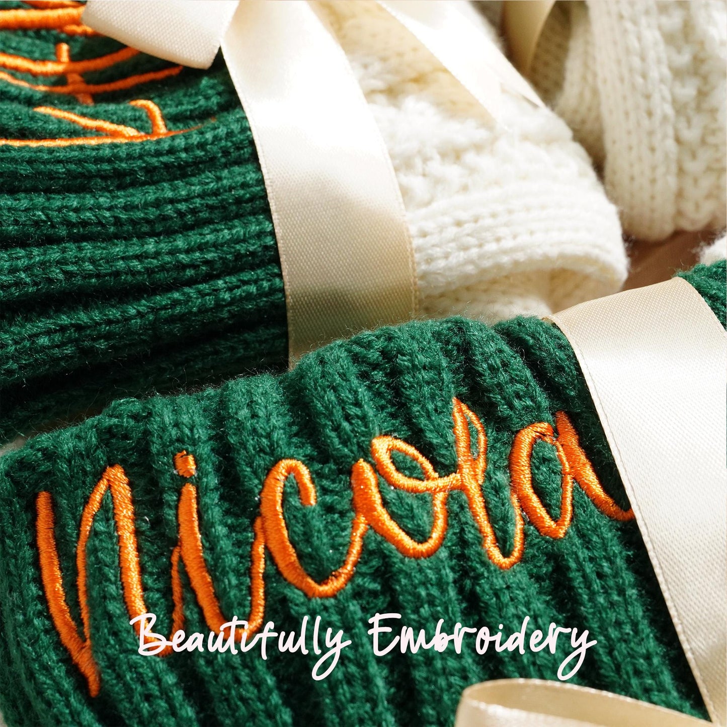 Personalized Christmas Embroidered Stockings | Custom Name Christmas Stockings | Gift For Family 685893 WFD