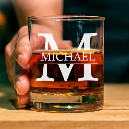 Funny Personalized Whiskey Glass For Men | Custom Name Naughty Couple Anniversary Gift 686080 WFD