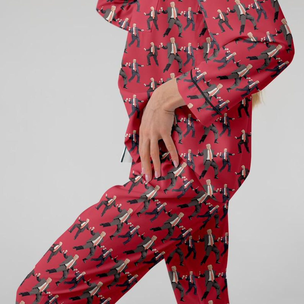 Dancing Trump Pajama Set - Funny Novelty Political Christmas Sleepwear Gift 686450 WFD