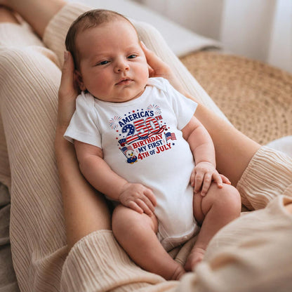 My First 4th Of July Baby Bodysuit, Patriotic America's 250th Birthday Baby Outfit 685310