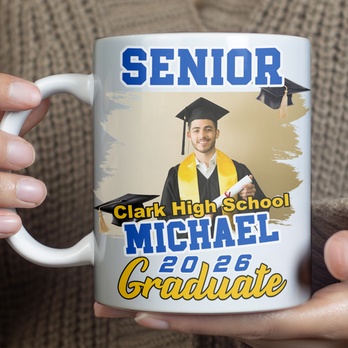 Live Preview Custom Graduation Mug - Graduation gift 2026, Senior 2026, Class of 2026 - Personalized Photo Graduation Mug C886