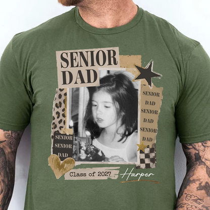 Custom Photo Senior Mom Dad 2027 Shirt, Personalized Class of 2027 Graduation Shirt, Proud Family Matching Tee 685722