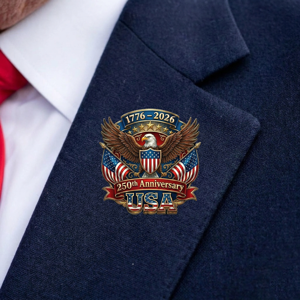 250 Years USA Anniversary Lapel Pin | Pack Of 10 Semiquincentennial Patriotic Pins 684625