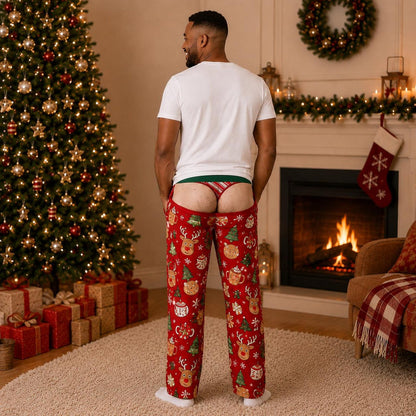 Funny Men Underwear Christmas Pajamas Pants, Personalized Gift For Husband Dad Grandpa 686278 WFD