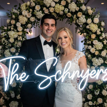 Custom Name Wedding Neon Sign, Personalized Neon Sign, Gifts For Him/Her, Engagement Sign, Wedding Backdrop, Reception Decor, Party Sign 685379 WFD