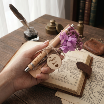 Personalized Wooden Pen And Bookmark Set, Custom Name Writing Set Gift For Teacher 684901