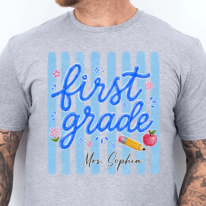 Custom Grade Level Shirt, Personalized Teacher Team Tee, Back To School Gift 685462