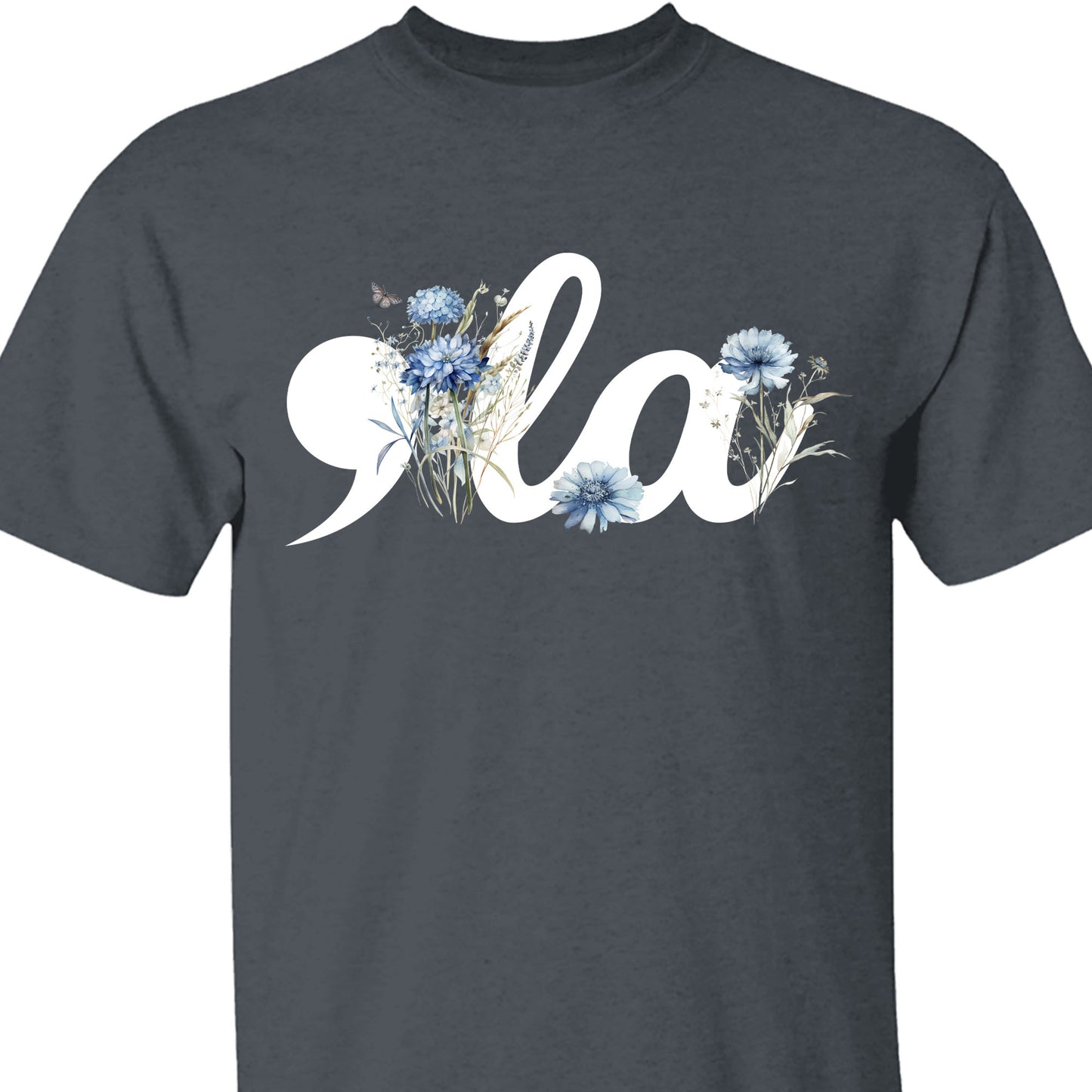 Floral Comma La Shirt | Kamala Harris Shirt | Democrat Shirt Dark T1582 - KH2