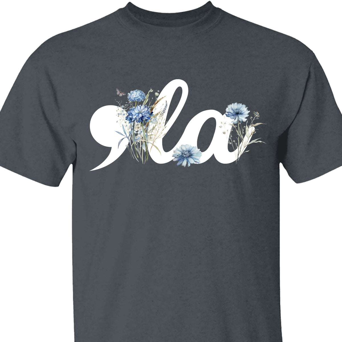 Floral Comma La Shirt | Kamala Harris Shirt | Democrat Shirt Dark T1582 - KH2