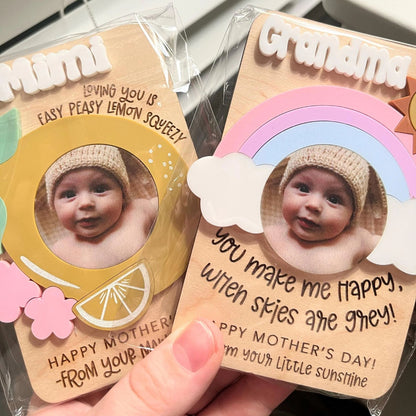 You Make Us Happy Magnet | Personalized Photo Magnet | Mother's Day Fridge Photo Magnet 684677