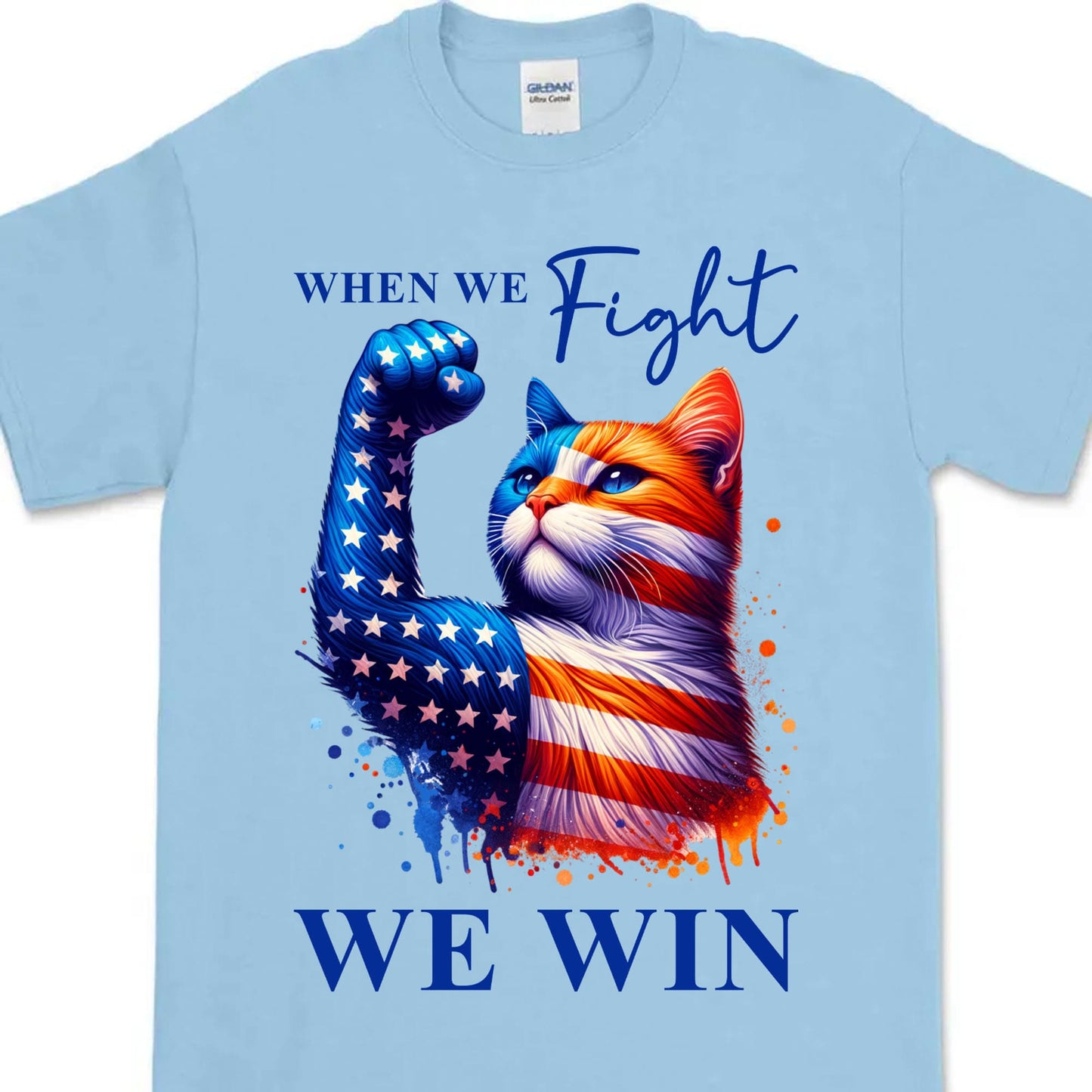When We Fight We Win Shirt | Kamala Harris 2024 Shirt | Democrat Shirt Bright T1442 - KH2