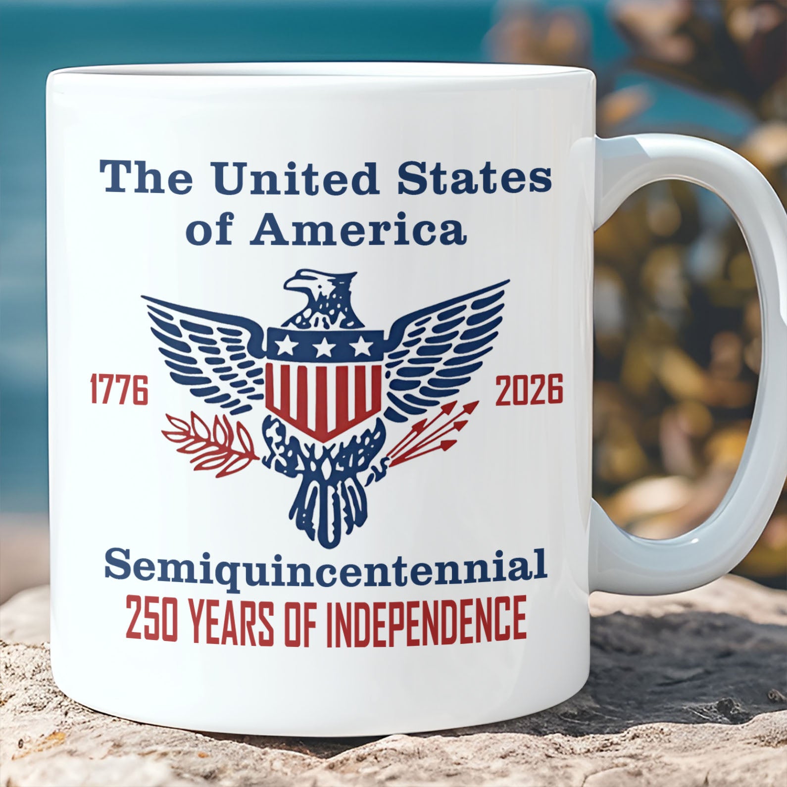 250 Years of Independence Mug | Happy 250th Birthday USA Mug | America 250th Anniversary White Mug Accent Mug 682595
