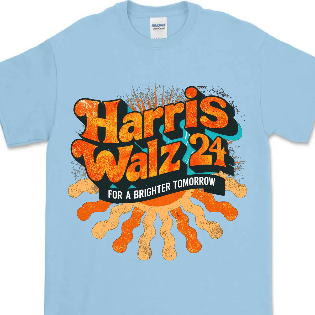 Harris Walz Retro For A Brighter Tomorrow Shirt | Kamala Harris 2024 Shirt | Democrat Shirt Bright T1439 - KH2