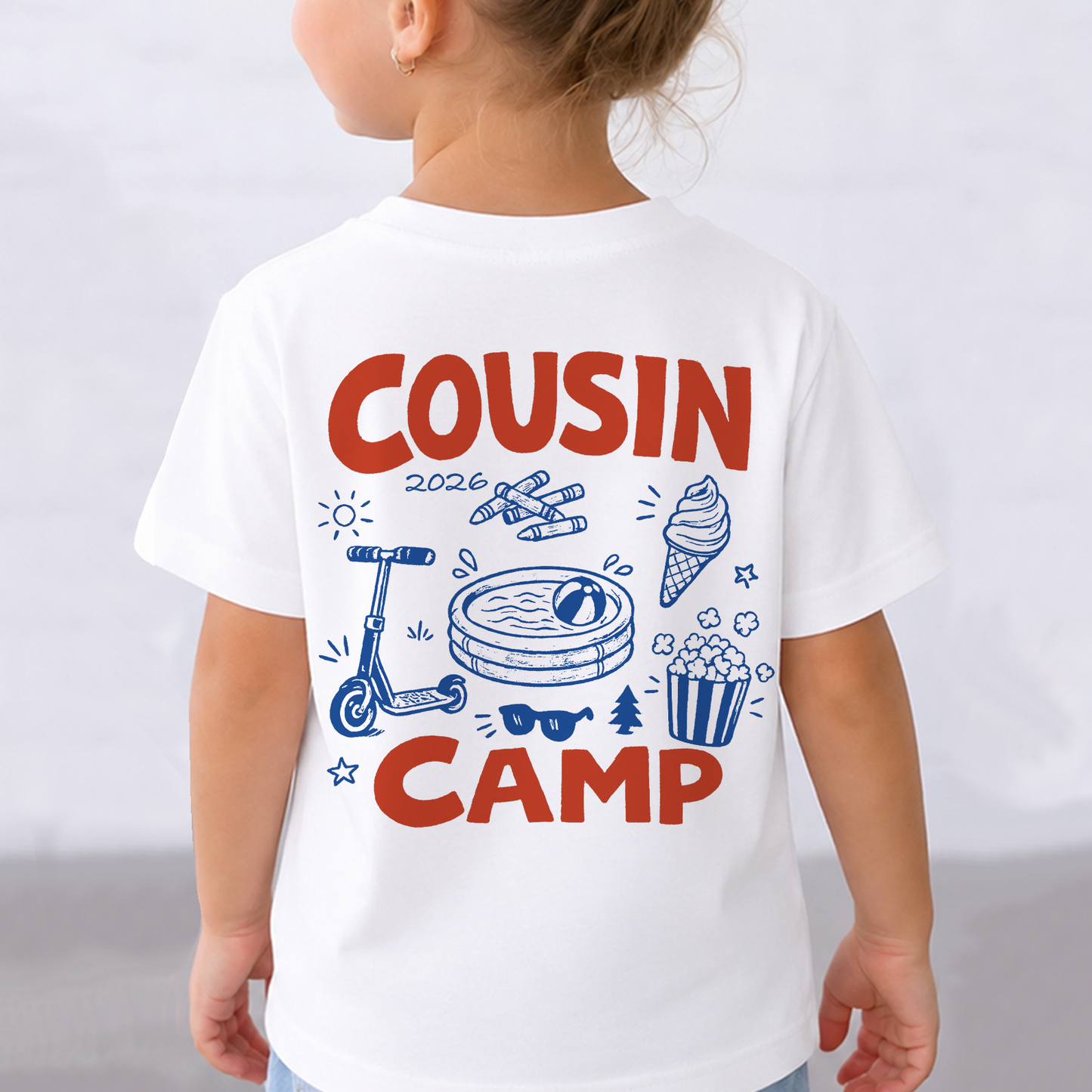 Custom Cousin Camp Pocket & Back Kids Shirt, Personalized Family Reunion Summer Camp Tee, Matching Cousin Kids Shirt 685778