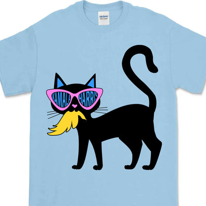 Kamala Harris Cat Eating Trump Hair Shirt | Kamala Harris 2024 Shirt | Democrat Shirt Bright T1584 - KH2