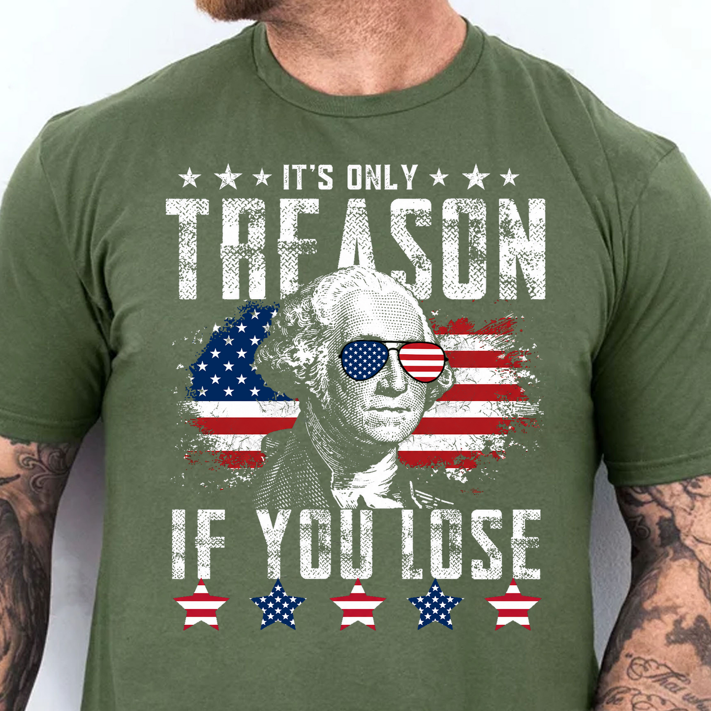 It's Only Treason If You Lose Dark Shirt, Funny George Washington Tee, Independence Day Gift 685339