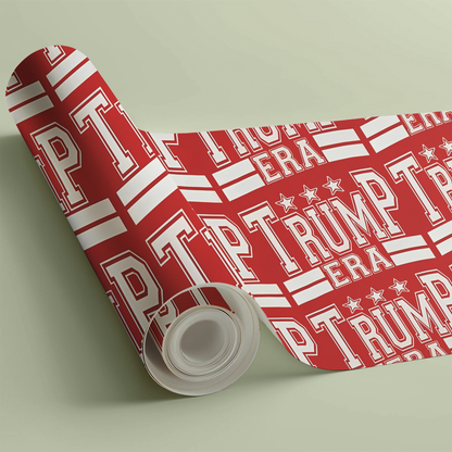 Red & White "Trump Era" Wrapping Paper, Patriotic Political Supporter Paper, Christmas Gift Wrap 686290