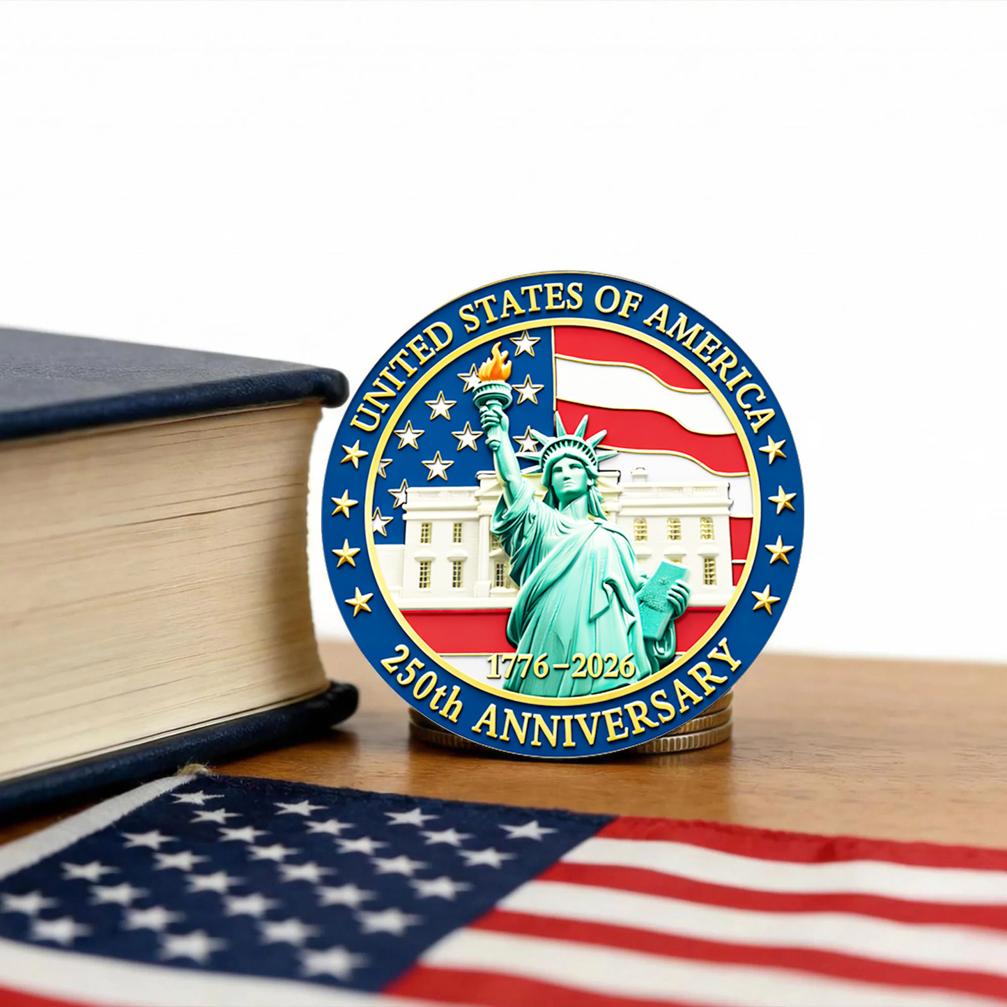 USA 250 Years Anniversary Commemorative Coin | Patriotic Liberty And Unity Coin 684715