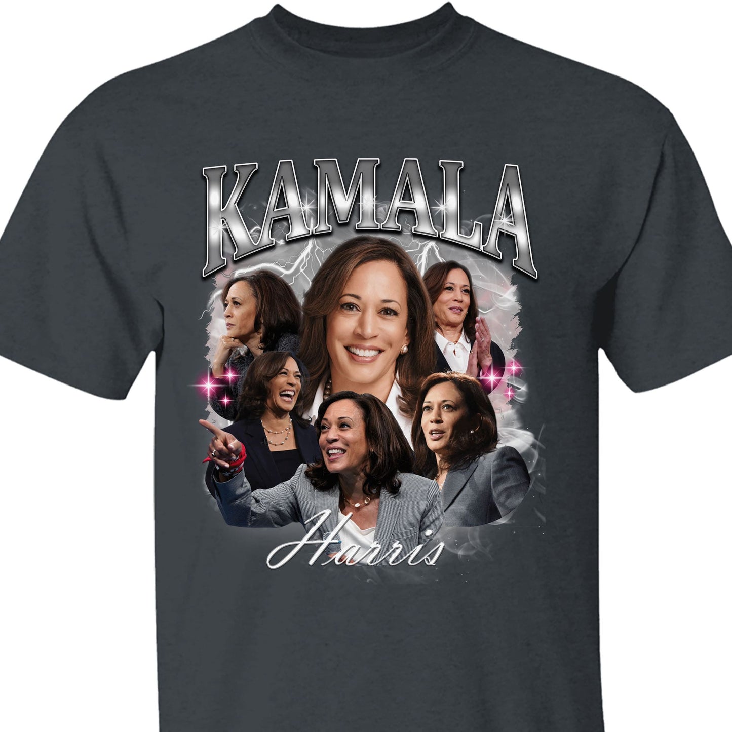 Kamala Harris 2024 Bootleg Shirt, Kamala Harris Vintage Photo Shirt, Kamala Harris Retro 90s Shirt, Democrat Shirt Dark T1371 - KH2