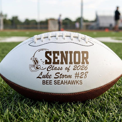 Personalized Senior Leather Football, Custom Class Of 2027 Senior Sports Gift 686474 WFD