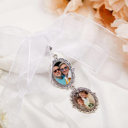 Custom Photo Bouquet Charm | Personalized Bridal Keepsake Brooch | Memorial Pin | Wedding Bouquet Charm 684686