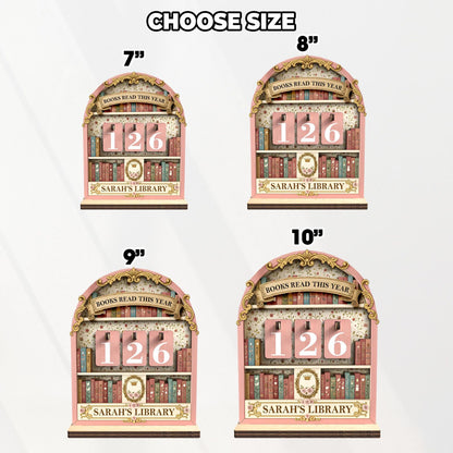 Vintage Book Read Tracker, Personalized Book Lover Gift, Reading Tracker, Books Read This Year Counter, Reading Lover Gift, Library Decor