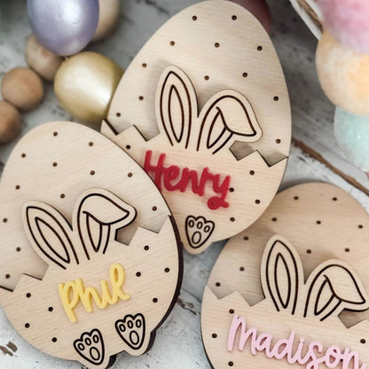 Personalized Bunny Money Holder, Custom Easter Gift Card Holder, Easter Name Tag 684472