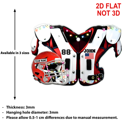 Personalized American Football Acrylic Ornament, Custom Name & Number Christmas Gift For Football Lover 686321