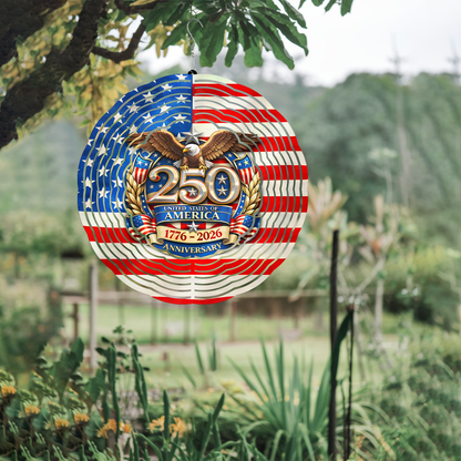 USA 250 Years Anniversary Wind Spinner | Patriotic Wind Spinner | Garden Decor 684529
