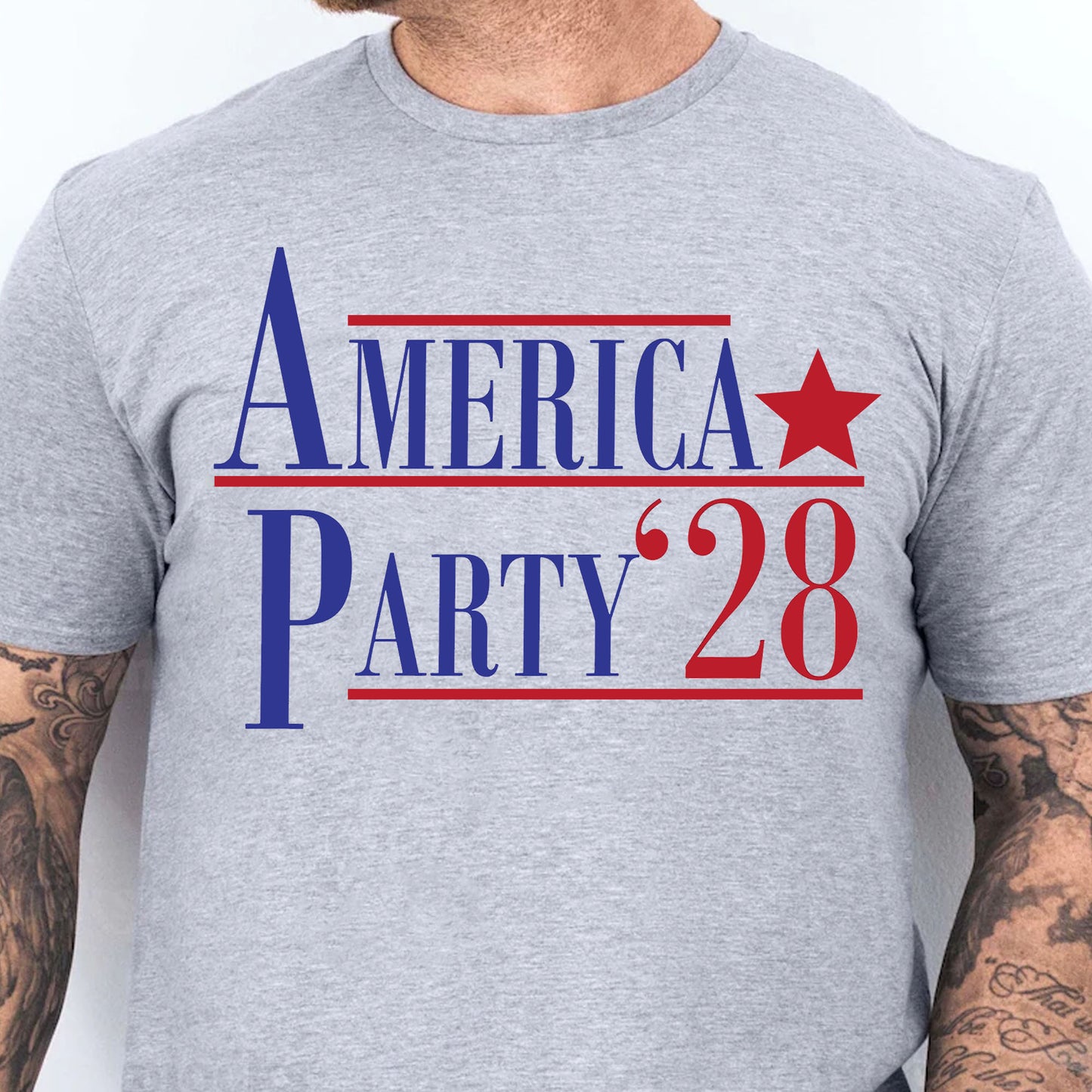 America Party 2028 Shirt | Elon Musk New Anti Trump Anti MAGA Anti Democrat Shirt | Political Funny Satire USA T-Shirt 682584