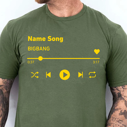 Custom Song Name Dark Shirt, Custom Artist Name Shirt, Personalized Gift For Birthday 685577