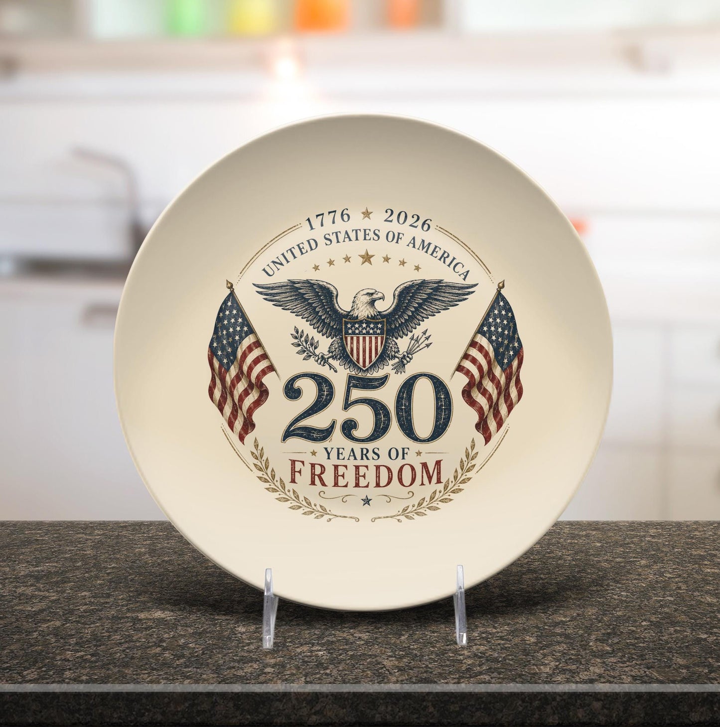 250 Years Of Freedom Jewelry Dish | Vintage Patriotic Trinket Tray | 4th Of July Gift 685306