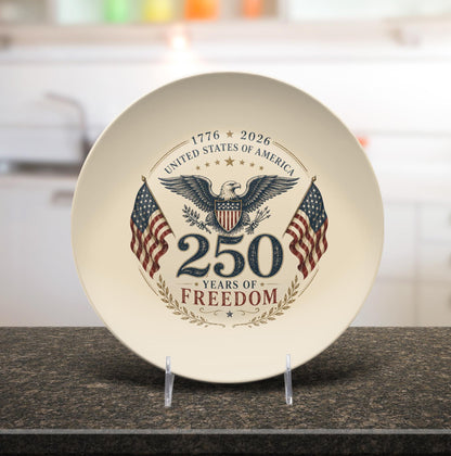 250 Years Of Freedom Jewelry Dish | Vintage Patriotic Trinket Tray | 4th Of July Gift 685306