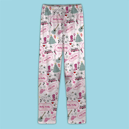 Have A Holly Dolly Christmas Pajamas, Dolly Parton PJ Set, Country Music Holiday Sleepwear 686282