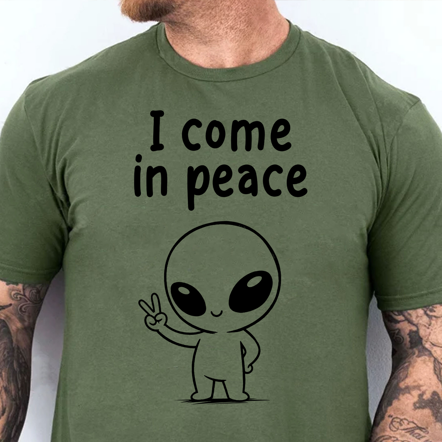 Personalized I Come In Peace Bright Shirt, Custom Couples Joke Tee, Marriage Humor Gift 685545