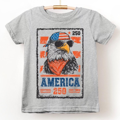 250th American Eagle Kid Shirt, Happy 250 Years Anniversary, 1776-2026 USA Patriotic Tee, 4th of July Shirts 685175 WFD