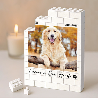 Custom Pet Photo Memorial Building Blocks, Personalized Pet Loss Gift 685999