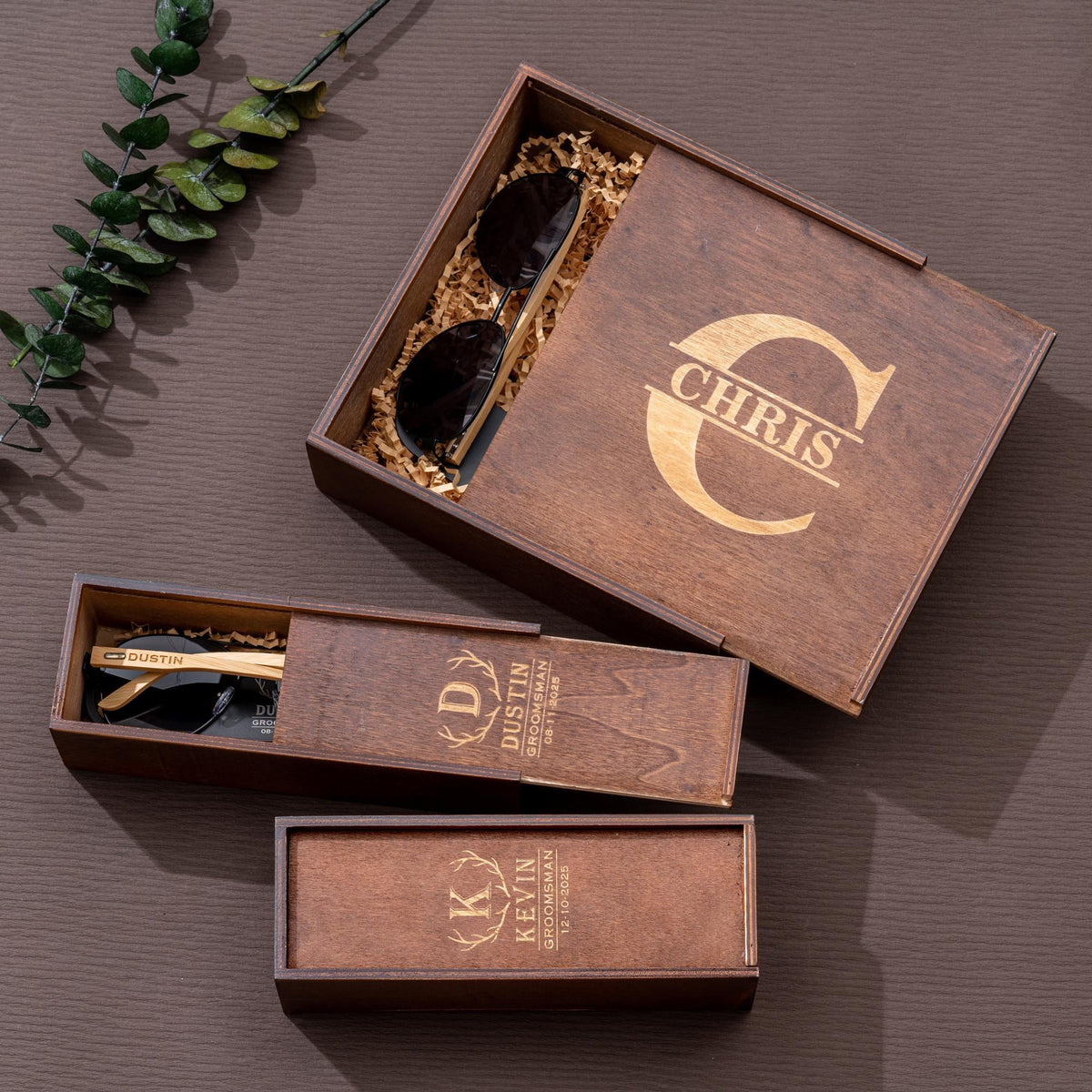 Personalized Groomsmen Gift Box, Engraved Wooden Box Gift For Wedding, Best Man Gift 686824 WFD